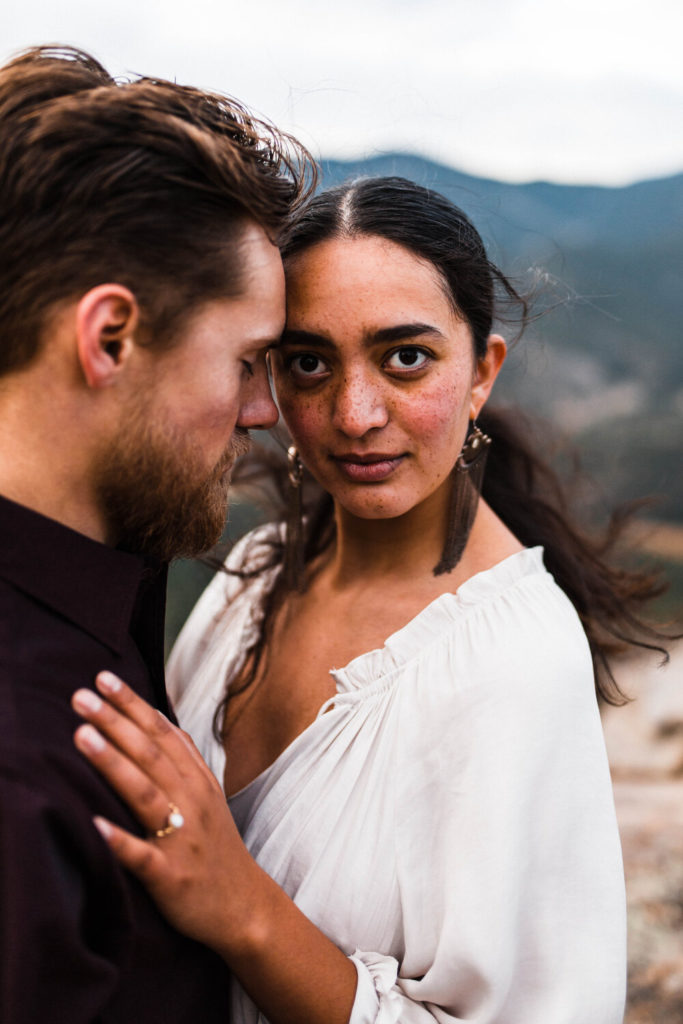 sunrise engagement photos winter